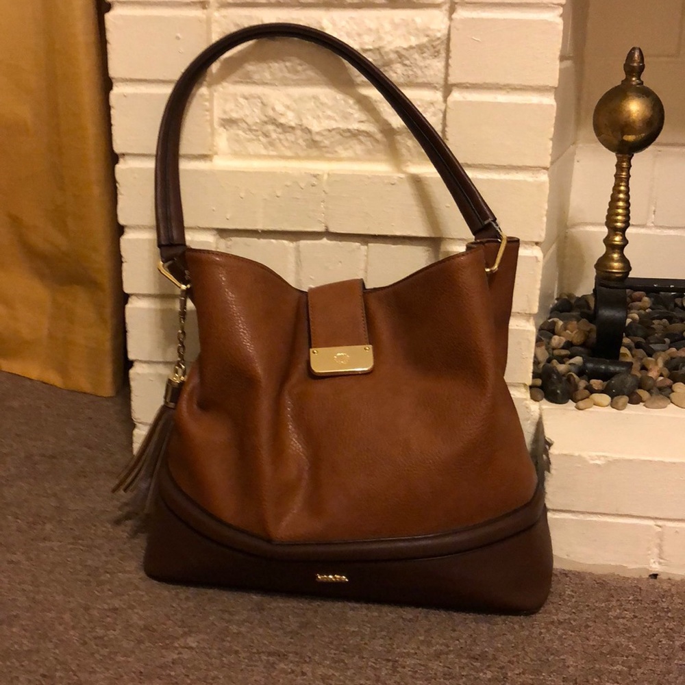 Kate Landry Big Brown Non Leather Bucket Bag